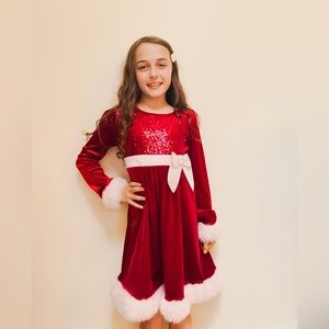 Bonnie Jean Santa Christmas dress size 10